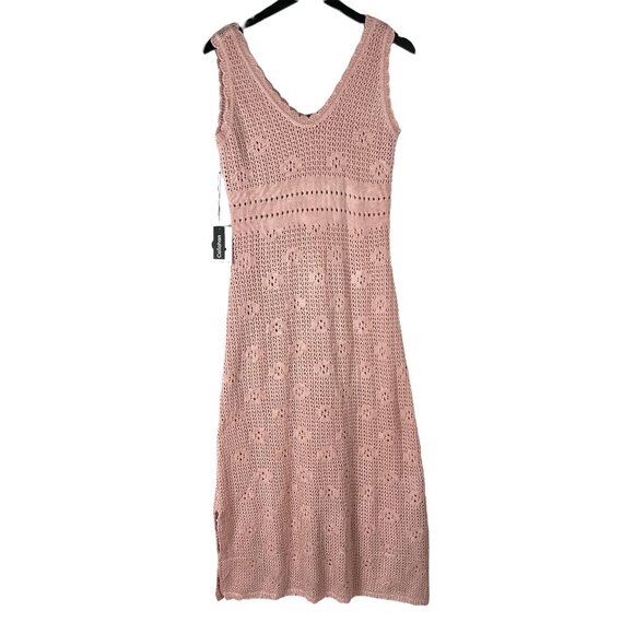 Callahan Dresses & Skirts - NWT Callahan Knitwear Sleeveless Maxi Sweater Dress in Blush Pink Scoop Size M
